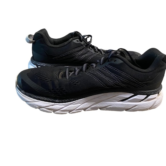 Hoka One One Clifton 6 Black White Women Running Shoes 1102873 BWHT Size 7.5 - Picture 4 of 16